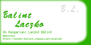 balint laczko business card