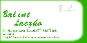 balint laczko business card